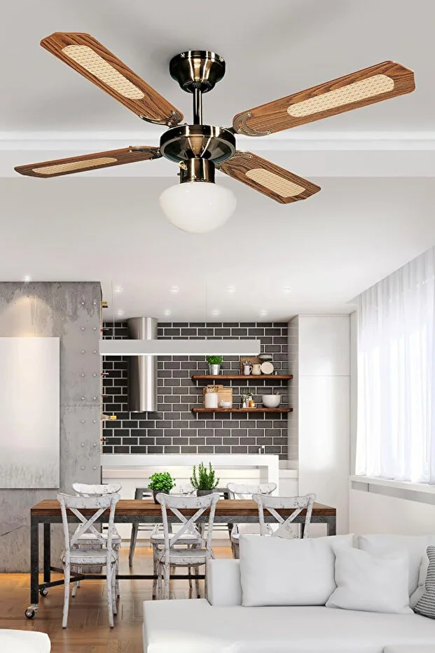 Blooma Goodhome Tavan Vantilatörü Ahşap Kanat 107 Cm